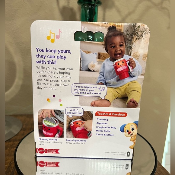 Fisher-Price Laugh & Learn Red Wake Up and Learn Coffee Mug, new! - Picture 4 of 7
